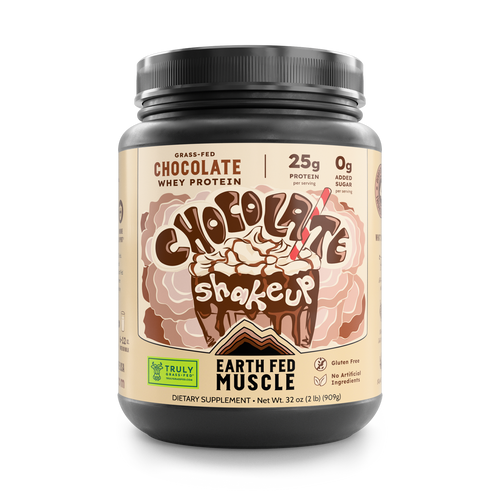 Earth Fed Muscle  Chocolate Shakeup Chocolate Grass-Fed Whey Protein 2 LB