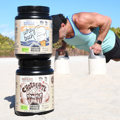 Earth Fed Muscle  Chocolate Shakeup Chocolate Grass-Fed Whey Protein 2 LB
