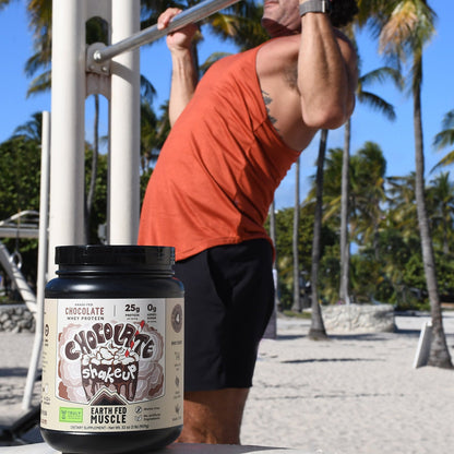 Earth Fed Muscle  Chocolate Shakeup Chocolate Grass-Fed Whey Protein 2 LB
