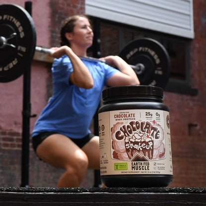 Earth Fed Muscle  Chocolate Shakeup Chocolate Grass-Fed Whey Protein 2 LB