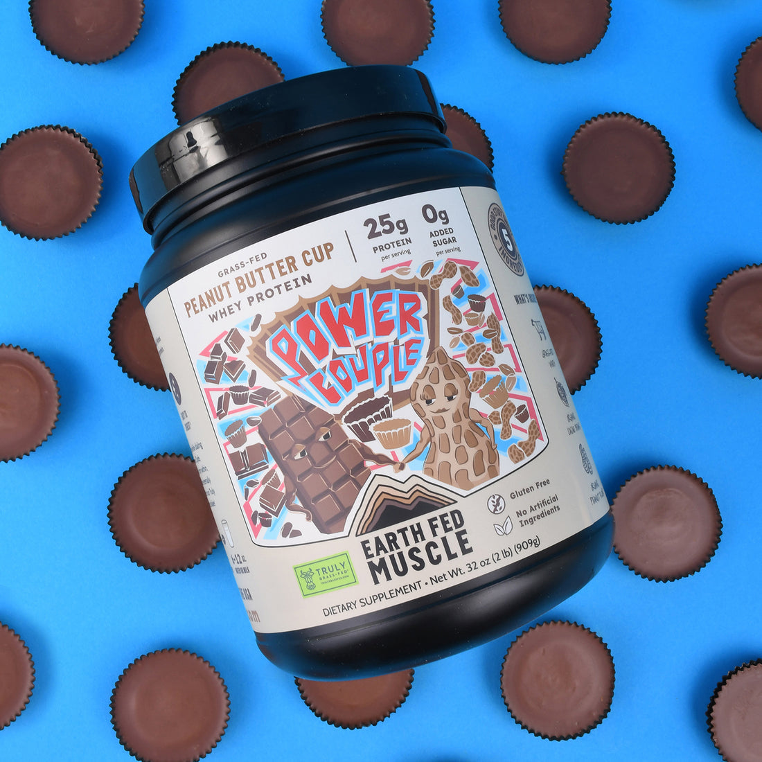 Earth Fed Muscle  Chocolate Shakeup Chocolate Grass-Fed Whey Protein 2 LB