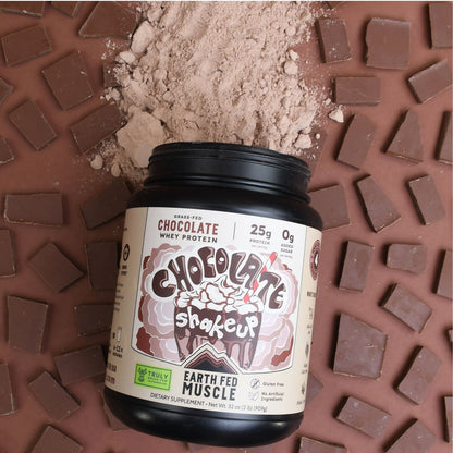 Earth Fed Muscle  Chocolate Shakeup Chocolate Grass-Fed Whey Protein 2 LB