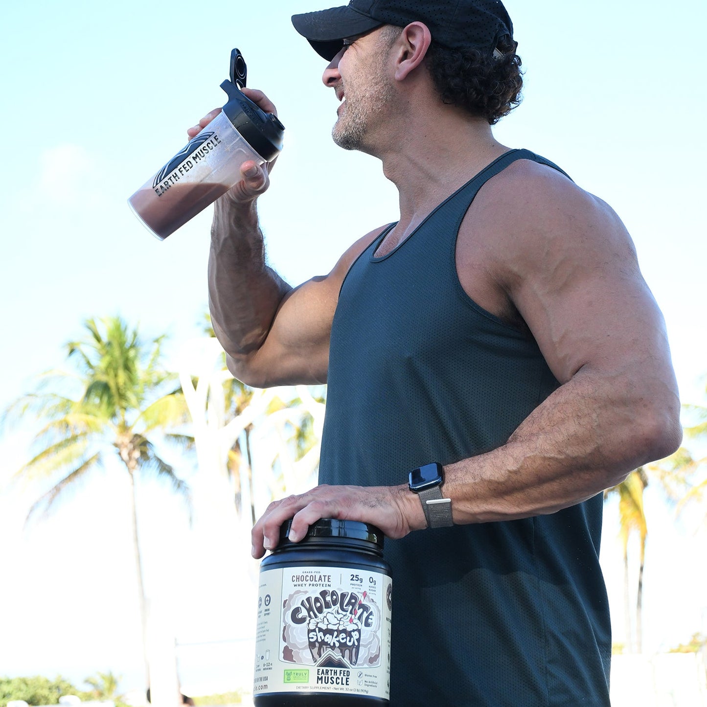 Earth Fed Muscle  Chocolate Shakeup Chocolate Grass-Fed Whey Protein 2 LB